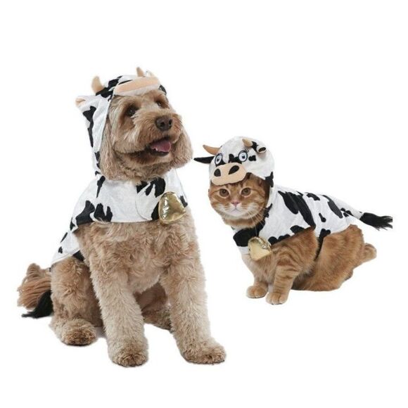 Vibrant Life Cow Dog Costume Sz S - Picture 1 of 5